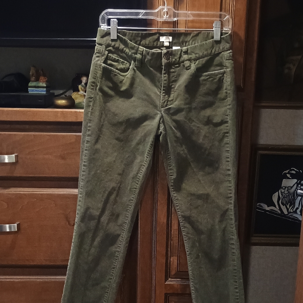 J. Crew Women's Straight Leg Jeans in Olive